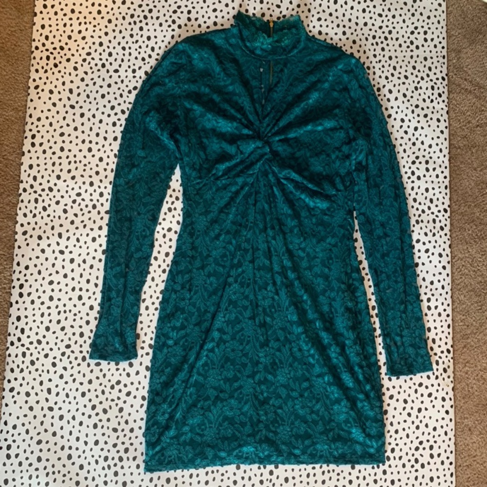 Mota International Blue Lace Dress Bodycon Style